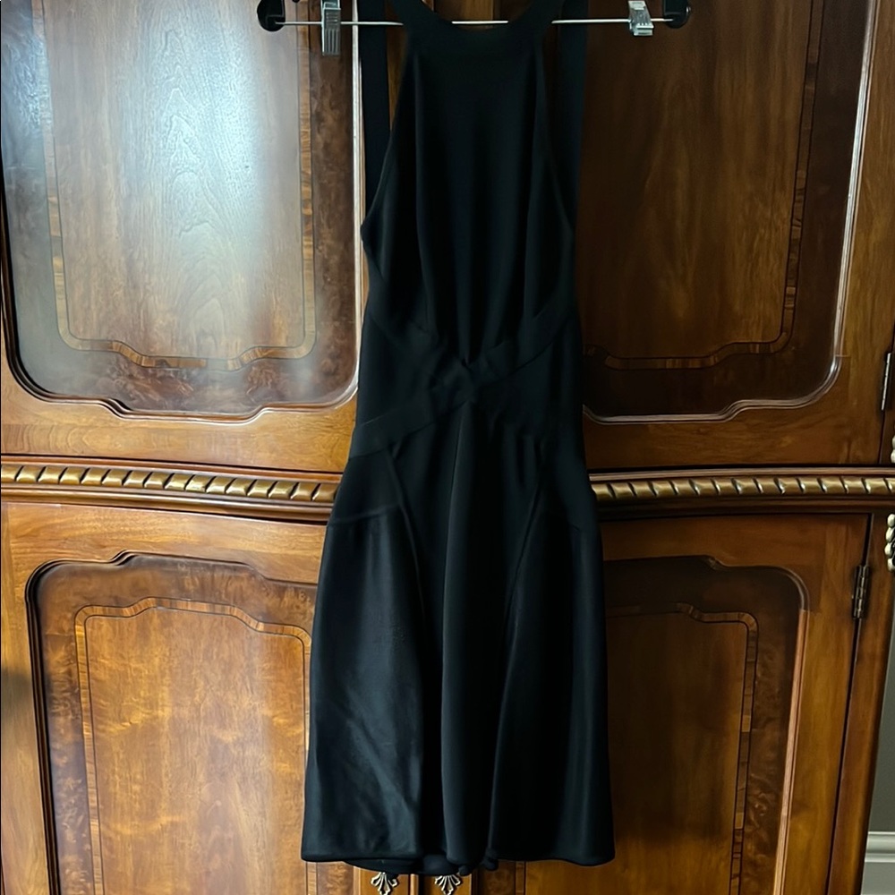 Herve Leger Black Halter Sheath Dress